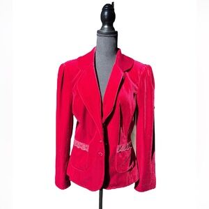 Red Velvet Blazer